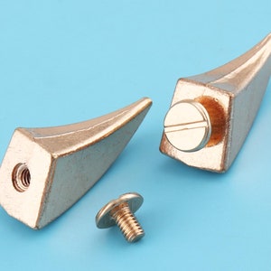 Light Gold Horn Rivet, Punk Rock Screwback Studs, Metal Spikes Studs Screw back for Leather Crafts Shoes Bag Belt