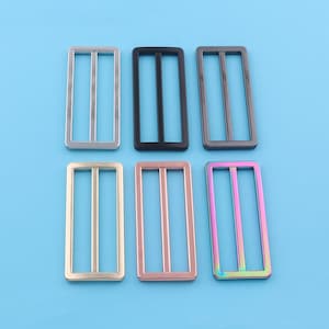 50mm rainbow Adjustable Belt Buckle Slide bar Buckles,Metal Purse clasp backpack Buckles,Bag ring strap buckles Handbag webbing hardware