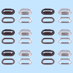 10mm silver eyelets grommets with washers Metal Grommets rivets metal oval eyelets for canvas clothes leather craft shoes Purse Accessories