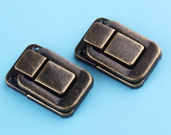 Toggle Catch Lock (40mm X 27mm) 5Pcs, Iron Hasp Latches Gold