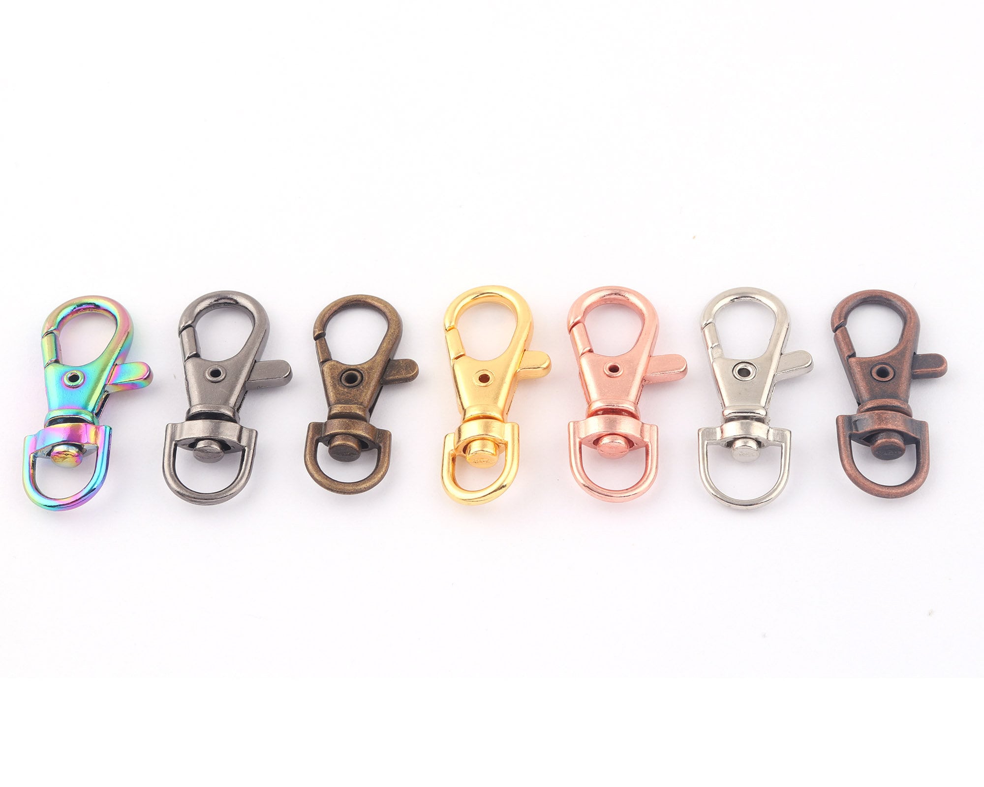 Gold Metal Carabiner Clip Key Ring Key Chain Key Charm Holder 