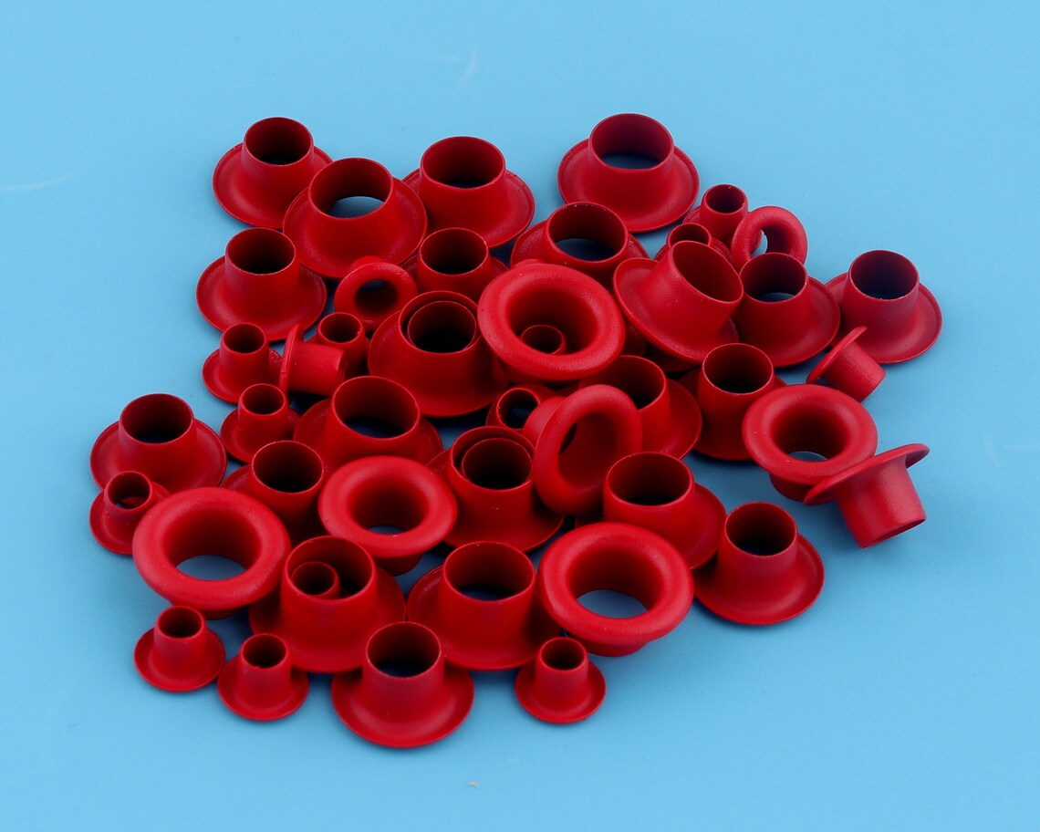 36mm Tiny Red Eyelets Grommets With Washers Metal Grommets Etsy