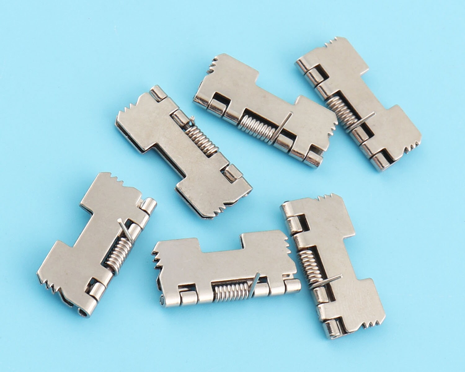 Spring Hinge Metal Box Hinges With Silver Color,9*20 Mm