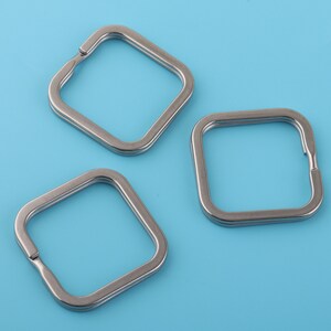 1inch Solid Stainless Steel Rectangular Key Chain Key Ring-silver Key ...