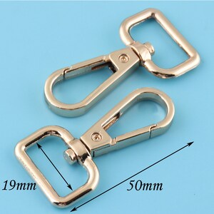 19mm gold Swivel Clasps Swivel Lobster Clasps,Trigger Snaps hook color1950mm key ring keychain clip Bag Accessories 6pcs image 4