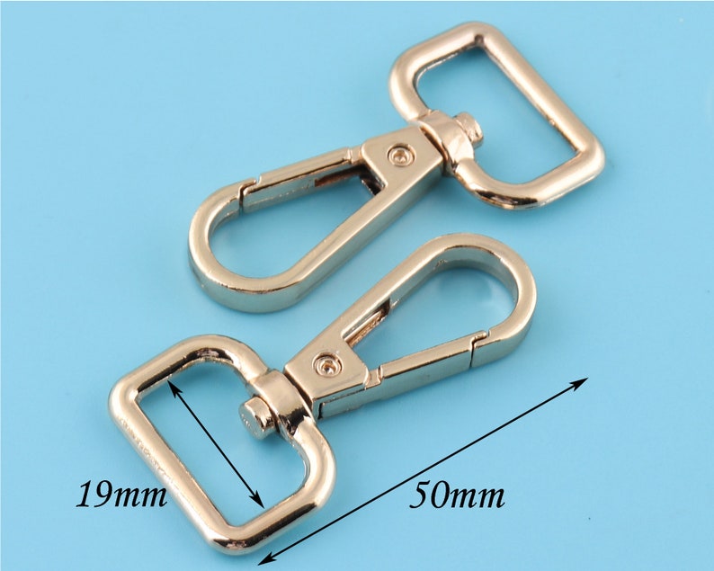 19mm gold Swivel Clasps Swivel Lobster Clasps,Trigger Snaps hook color1950mm key ring keychain clip Bag Accessories 6pcs image 4