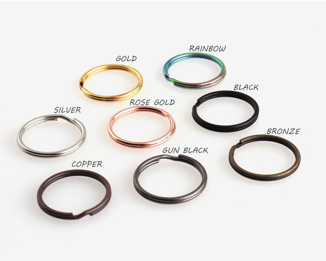 25MM Split Rings Rainbow Round Split Key Rings Key Chain Jewelry Charm ...