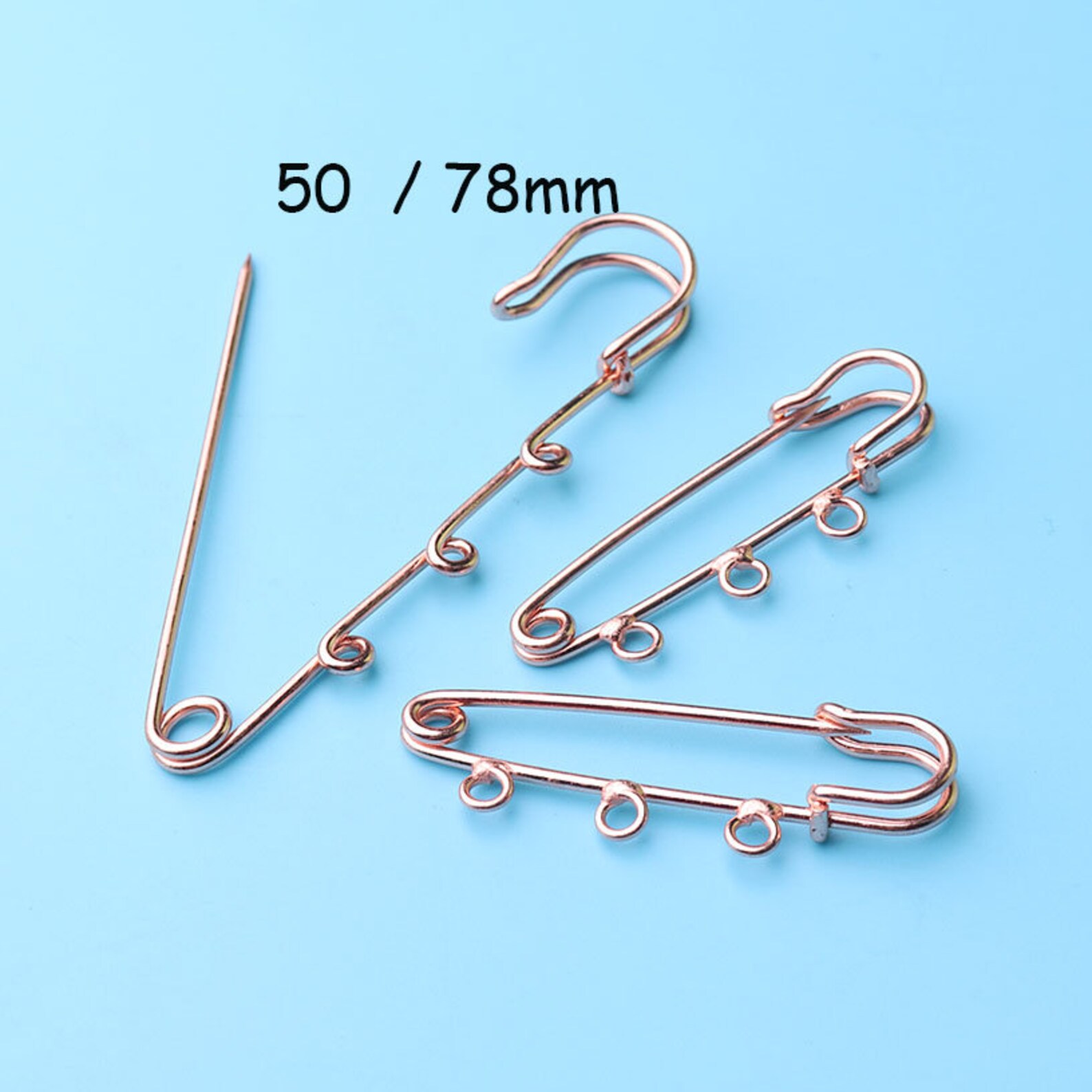 6pcs Safety Pins Big Pins Jumbo Pins Blank Pink for Hand Craft Etsy