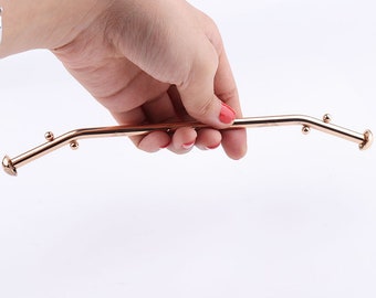 Golden Purse Handle Bag Handle Rectangle Handbag Handle  Bunch shape handle Screw Bag Handle 20*1cm
