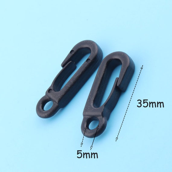 8pcs Snap Hooks Plastic Snap Tilt Hook Clips Plastic Snap Hooks for Backpack  Bags Strap 35mm Length With 5mm Hole 