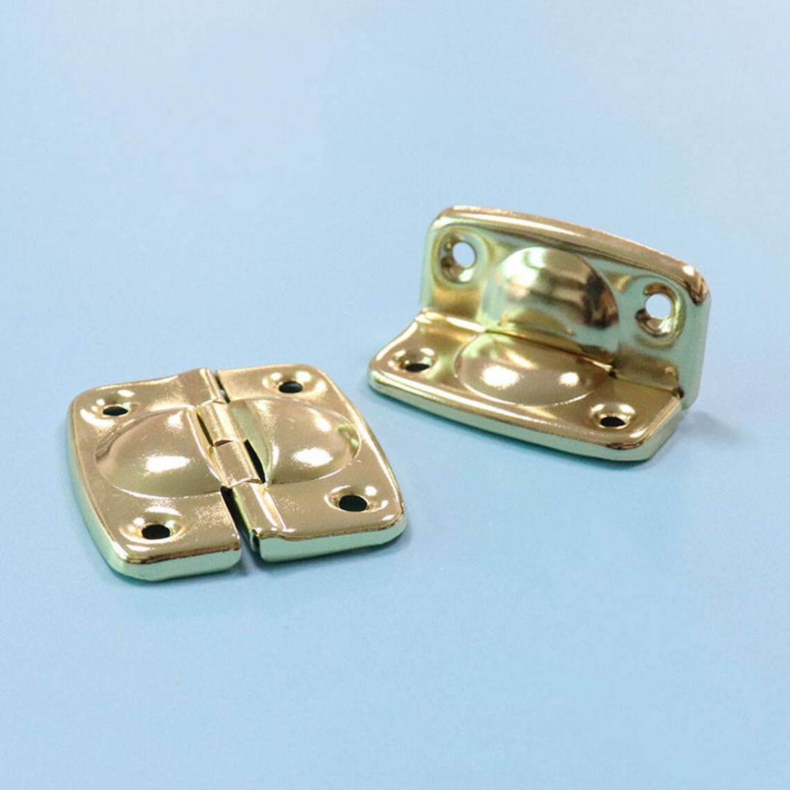 Gold Box Hinges 5pcs Gold Yellow Iron Hinges Thickness Flat Etsy