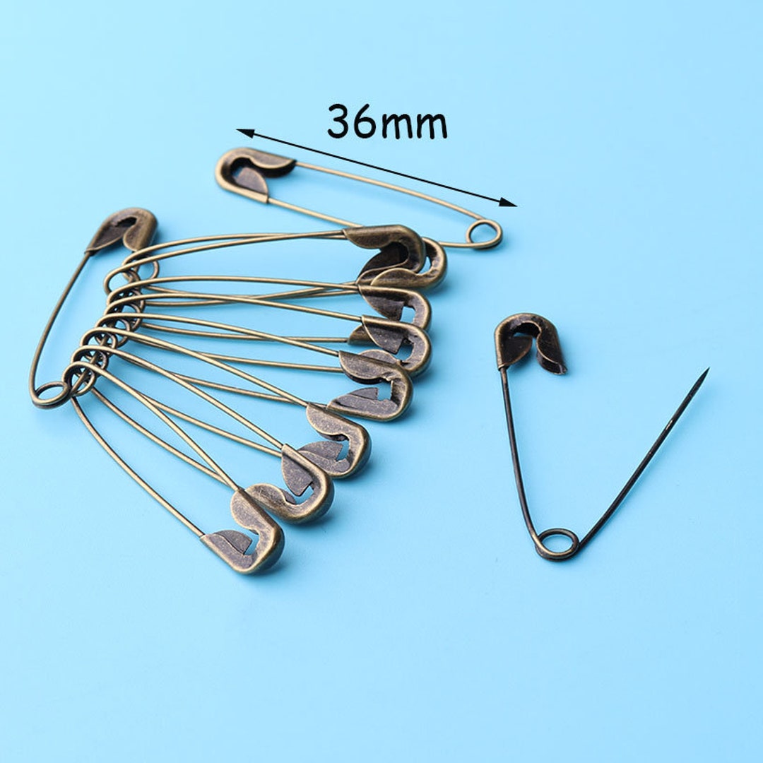 24pcs Pin Bronze Safety Pin 1''3/8 Pins Heavy Duty Stainless Steel ...