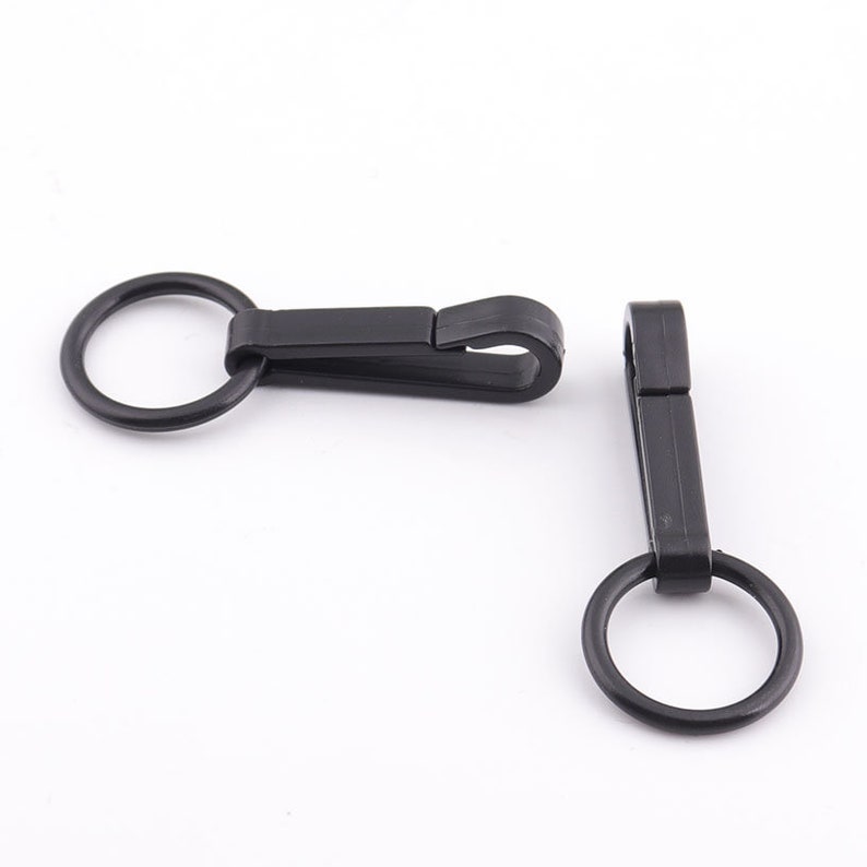 8pcs Tiny snap Pet collar buckle Plastic release buckle for key rings keychains finding with 13mm rings