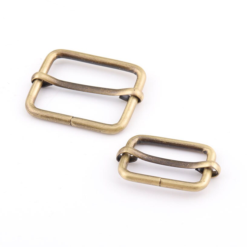 4pcs Adjustable Slide Buckle Belt Buckle Brass Metal Slide Strap