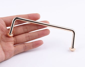 Bag Handle Rectangle Handbag Handle Screw Bag Handle Handbag Accessories  Golden Purse Handle11*4cm