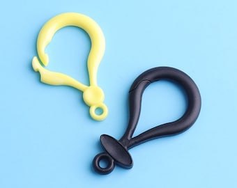 10pcs Plastic Key Chain Holders Clasps plastic clip snap hook loop ring for hang key chain kids baby toys 50mm
