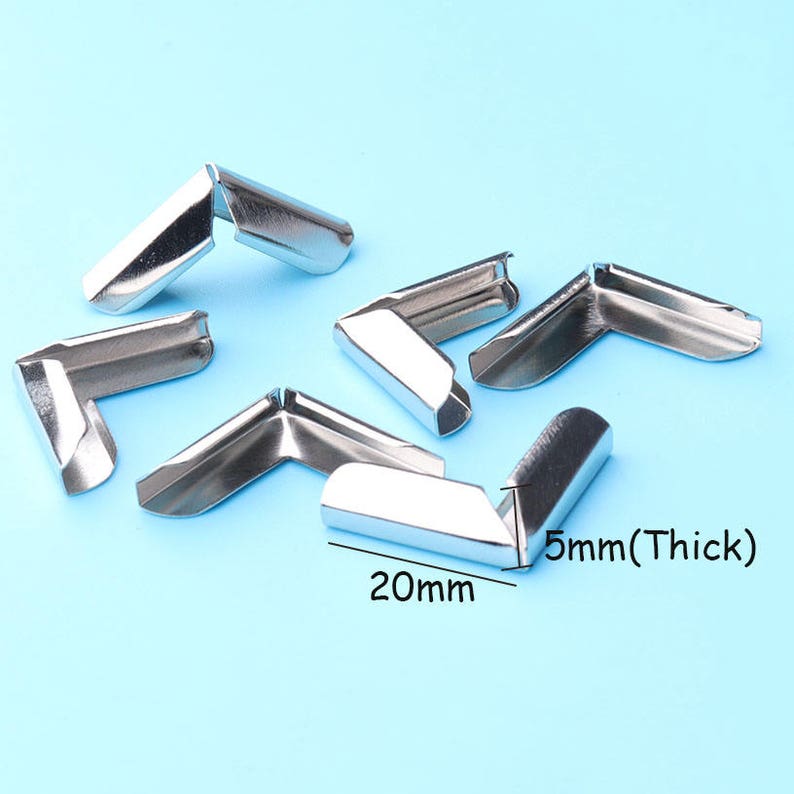 20pcs Sillver Corners Book Sbooking Als S Corner Image 0