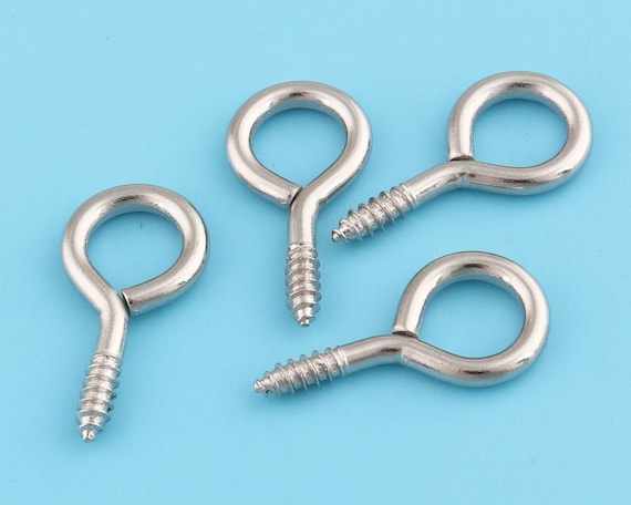 Screw Eye Bails,1225 Mm Screw Eye Pins With Silver,for Pendants Vials  Charms Resin Jewelry Supplies 50 PCS 