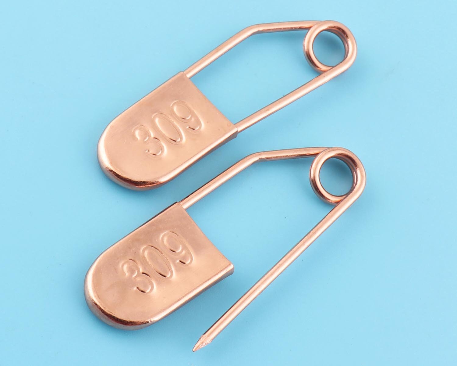 21mm-55mm Safety Pins MINI Rose Gold Safety Pins Jewelry Necklace Brooch  Gourd Shape Safety Pins Assorted 50 Pcs 