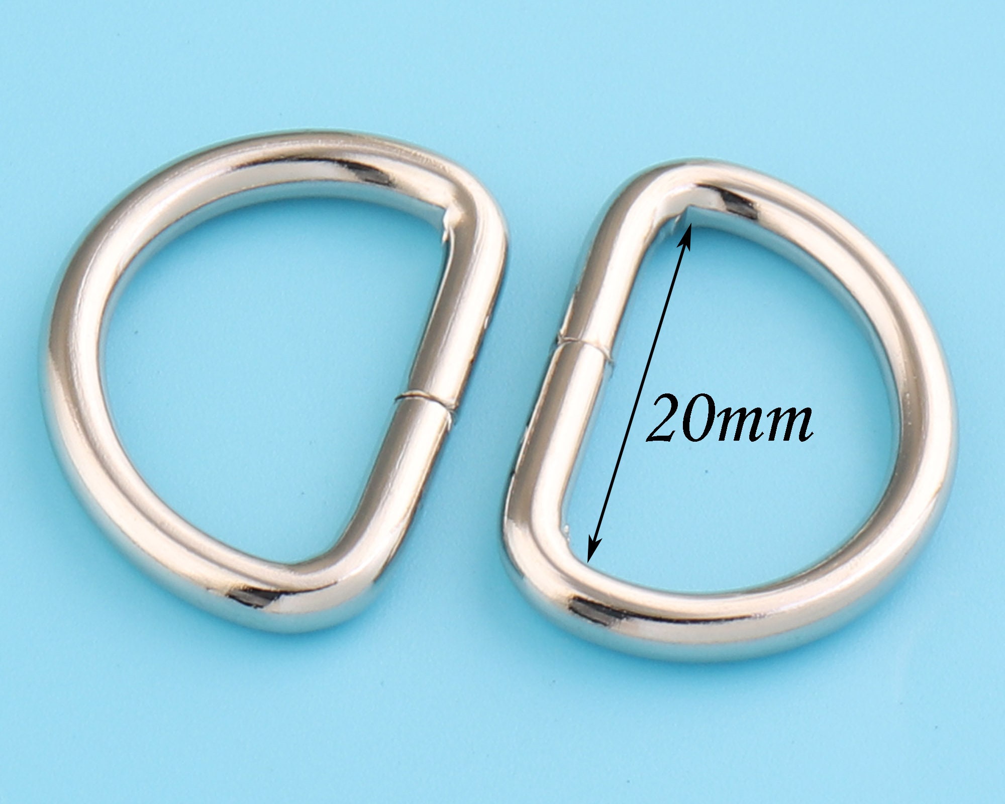 30pcs Silver Metal D Ring, High Quality, for 20mm bing Strap