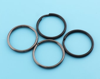 key split rings metal o rings,key ring Key Chain Connector with black/gun black color,25 mm Metal Loops