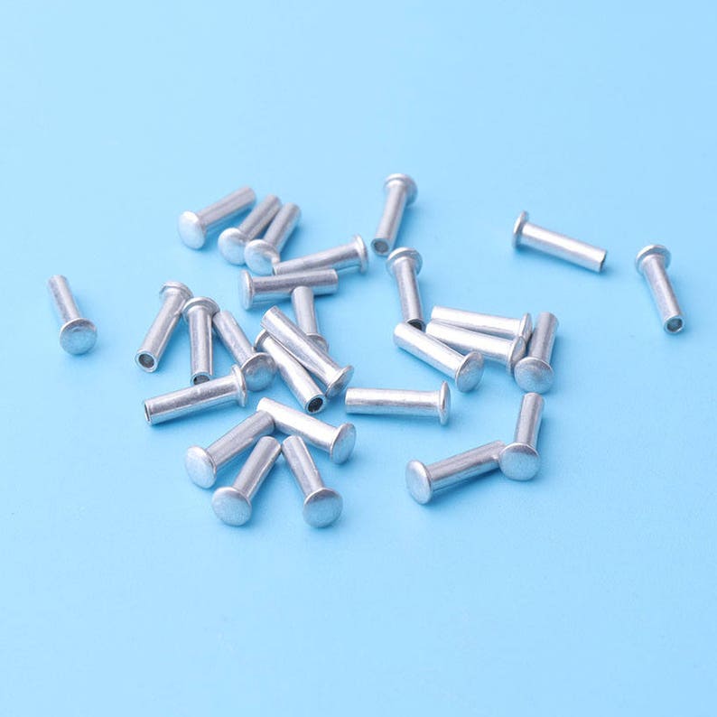 100pcs Silver Color Solid Rivets Metal Work Rivets Solid Nail Head