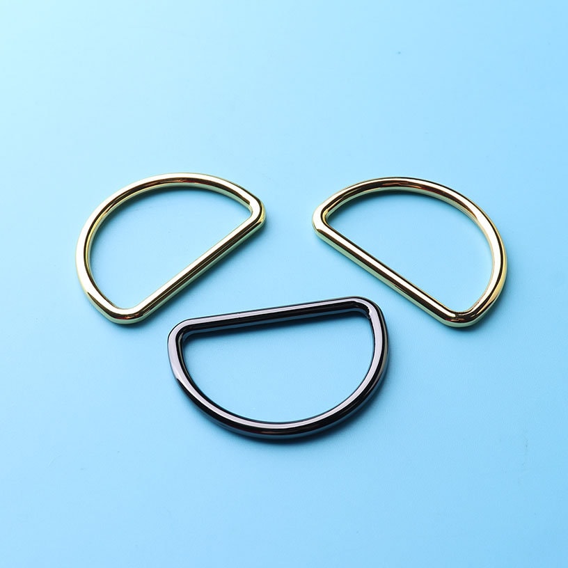 2pcs D Rings for Craft & bing for 1''1/4inch Solid Sterling Gold or