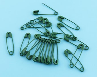 Pin de sécurité vert foncé de sécurité, goupille de sûreté en métal, épingles colorées, 120 ensembles 22 millimètres, minuscules épingles impersaluées épingles de sécurité d’artisanat broches