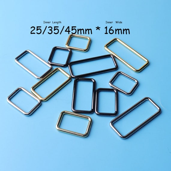 38mm 1 1//2/'/' Heavy Loop SQUARE Ring Metal Wire formed Handbag webbing Buckle