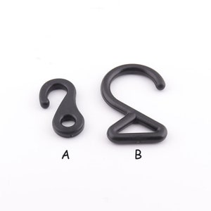 8個のバックル、プラスチックフック、S字型フック留め具、バックパックバッグストラップ用プラスチックスナップフック、5/16インチまたは3/4インチ