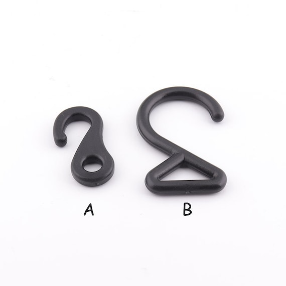 8pcs Buckle Plastic Hook 'S' Shape Hook Clasp Plastic Snap Hooks for  Backpack Bags Strap 5/16'' or 3/4''inch 