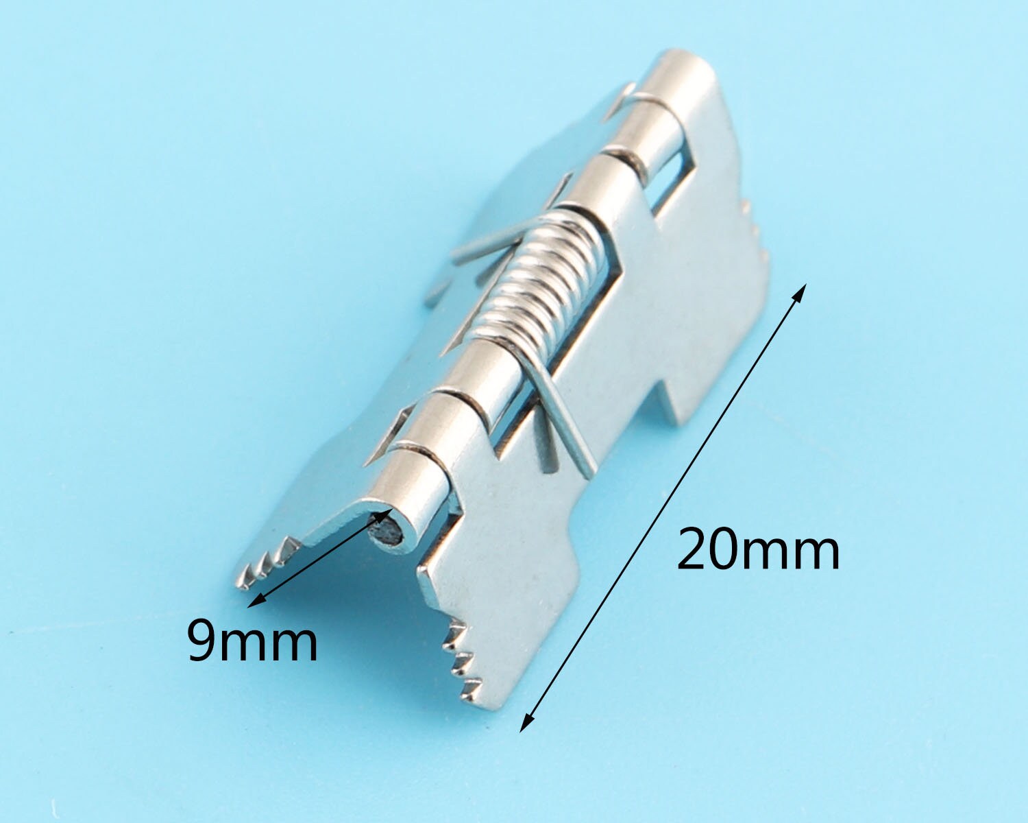 Spring Hinge Metal Box Hinges With Silver Color,9*20 Mm