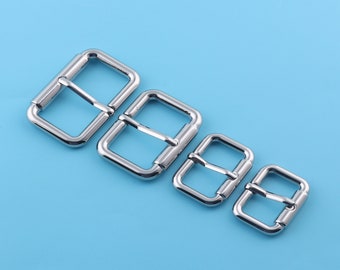 23-38mm Silver Adjuster Belt Buckle Slide rectangle Buckles,Metal Purse clasp Buckles,Bag strap buckles Handbag webbing hardware