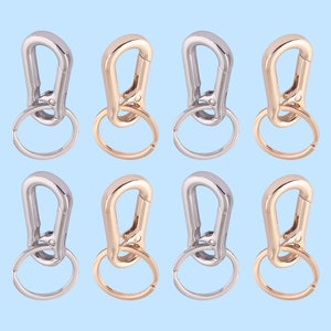 Metal Carabiner Clip Keyring Keychain Key Ring Chain Holder Organizer for Car/Key Finder Hook Purse Hardware Dog ID Tag Holder Harnesses