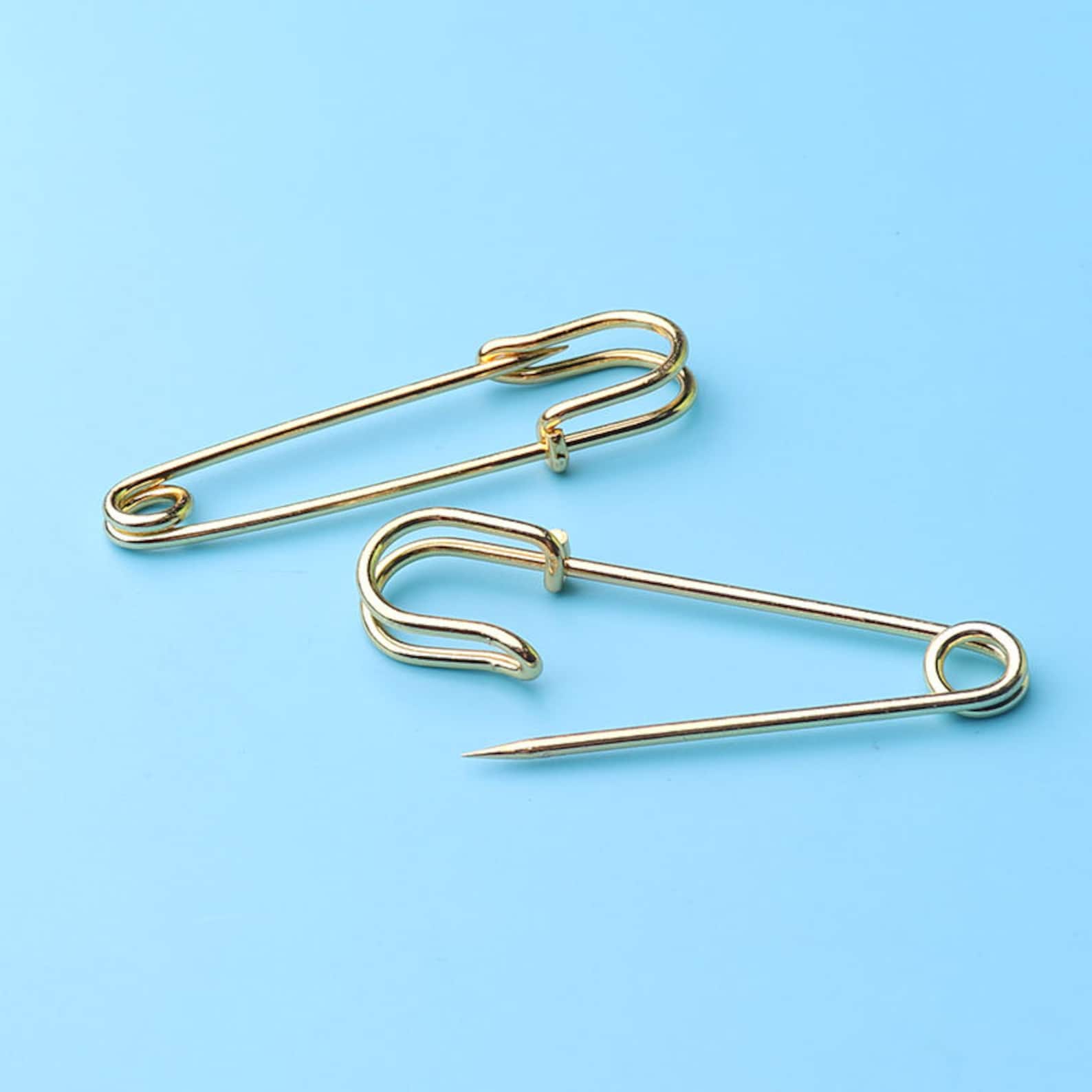 6pcs Large Safety Pin / Gold Pins Pins Ecofriendly Safety Etsy