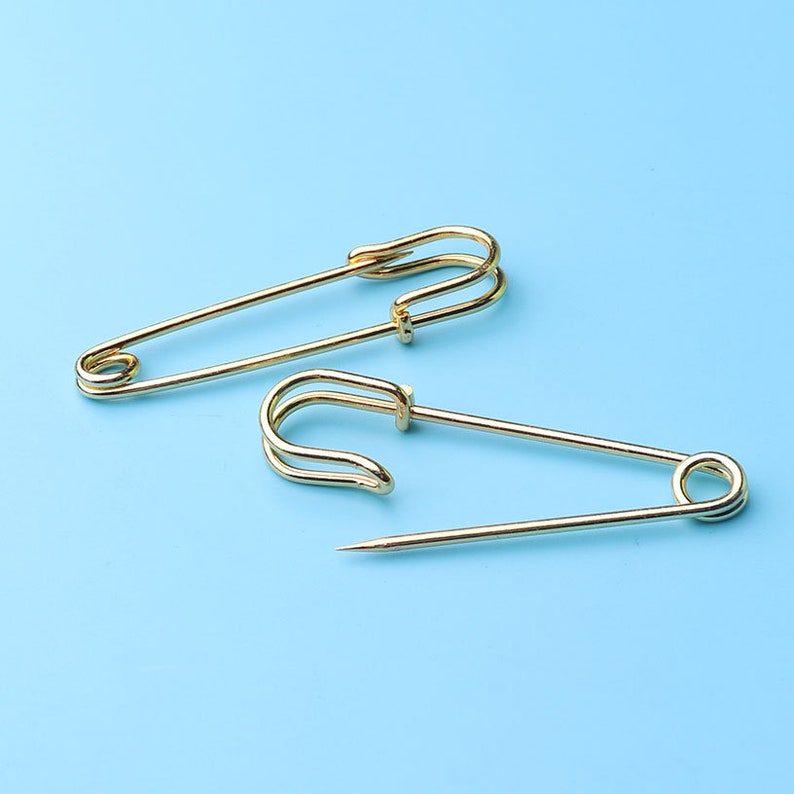 6pcs Large Safety Pin / Gold Pins Pins Ecofriendly Safety Etsy
