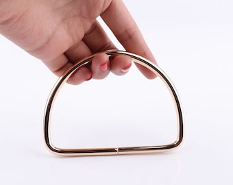 Golden Purse Handle Bag Handle Rectangle Handbag Handle Screw Bag Handle  bag making 10*7.5cm