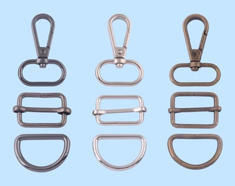 25mm rainbow metal swivel claw clasps,Dog Collar Hardware adjuster Backpack buckles webbing purse hardware d ring belt Strap slide Buckle