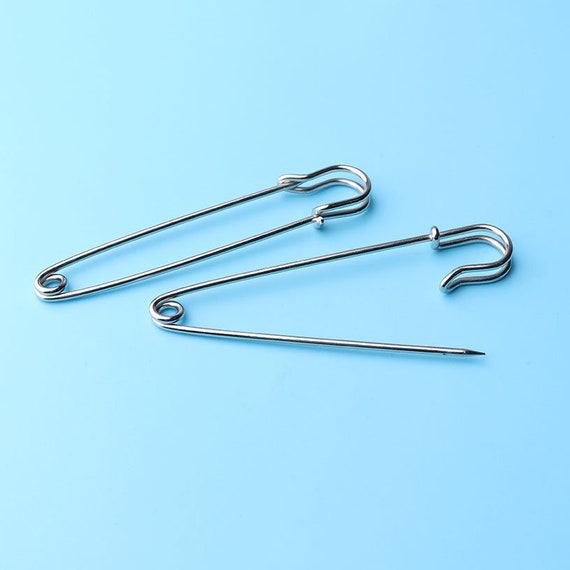 6Pcs. Extra Large Safety Pin Giant Shape Jumbo Pins Heavy Duty Stainless  Steel