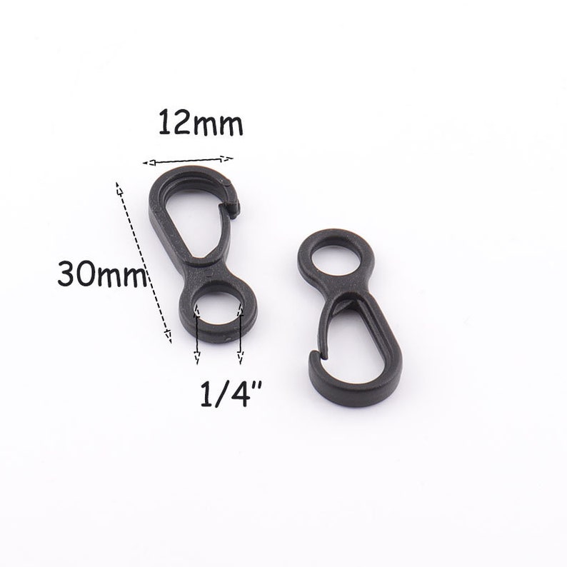 8PCS Hook Quick Clip Keychain Fastener Backpack and Bags Straps Buckle Plastic Release Buckle