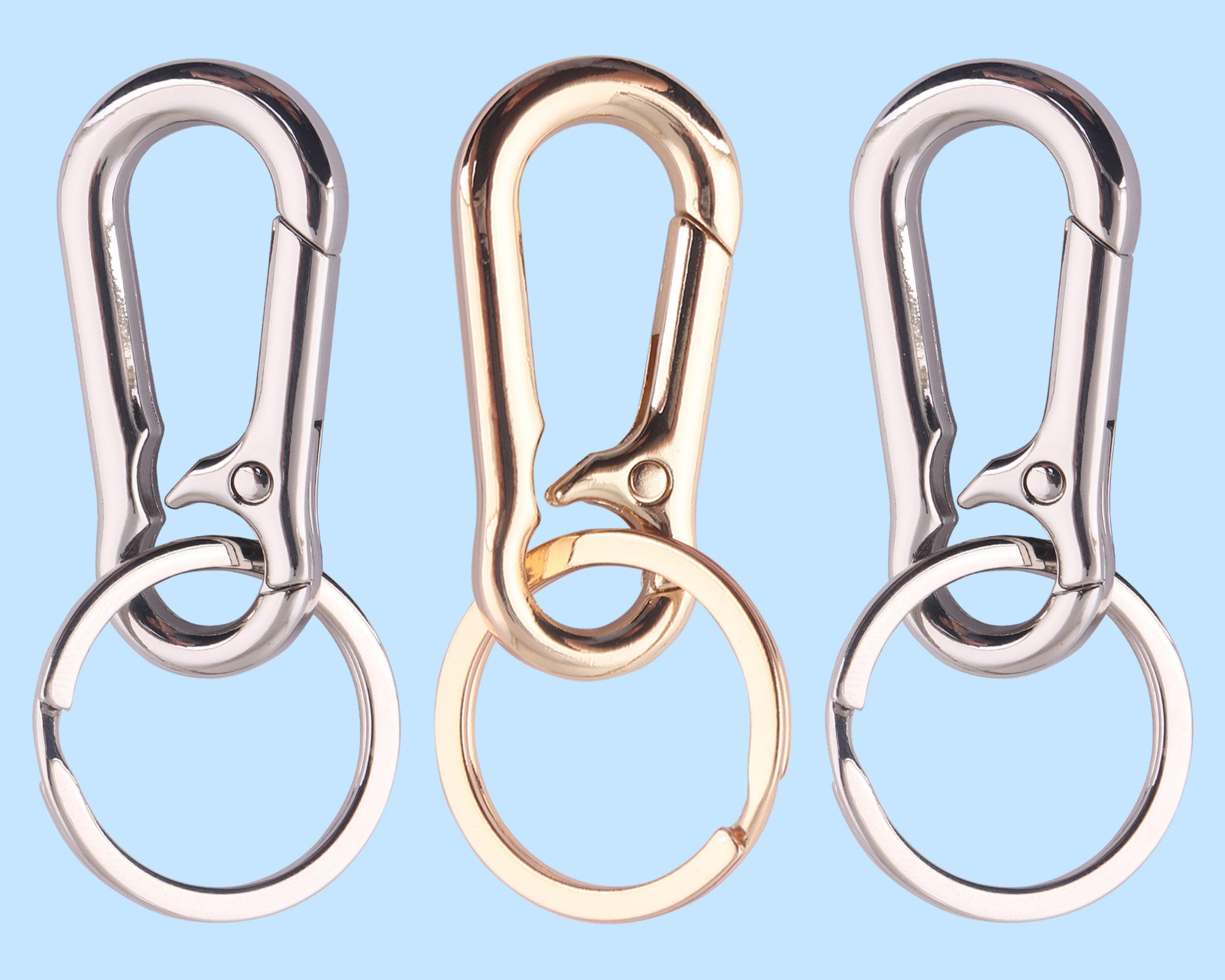 Metal Carabiner Clip Keyring Keychain Key Ring Chain Holder