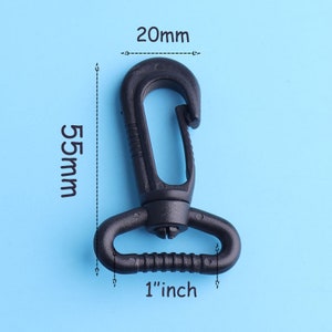 4pcs plástico llavero soportes de llavero cierres plástico clip de plástico gancho de plástico cierre de presión gancho de presión 55 * 20 mm para 1 '' pulgadas de cinta