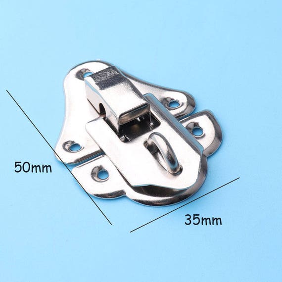 PAIR OF TOGGLE CASE CATCH LATCH SMALL SILVER Trunk Box Chest Suitcase