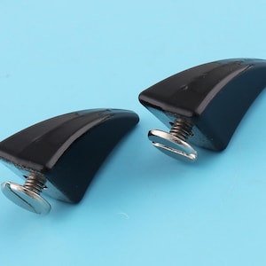 Black Color Horn Rivet, Punk Screwback Studs, for Leder Crafts Shoes Bag Belt 18*12mm