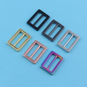 20mm rainbow Adjuster Belt Buckle Slide rectangle Buckles,Metal Purse clasp backpack Buckles,Bag strap buckles Handbag webbing hardware