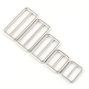 18-40mm Silver Adjuster Buckle Slide lanyard clasps,Metal Purse backpack Belt strap Buckle Handbag webbing dog collar hardware Bag clasp