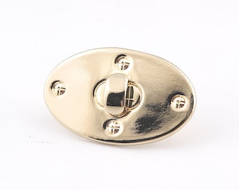 4pcs gold  DIY Hardware bag decoration lock only use for establishment and fake lock with claw 50*30mm