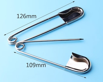 Extra Large Safety Pin Giant / Jumbo Horse Blanket Pins /Craft Supplies for Creative Crafting safety pins 109mm/126mm bz8