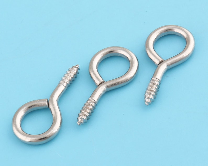 Screw Eye Bails1225 Mm Screw Eye Pins With Silverfor Etsy