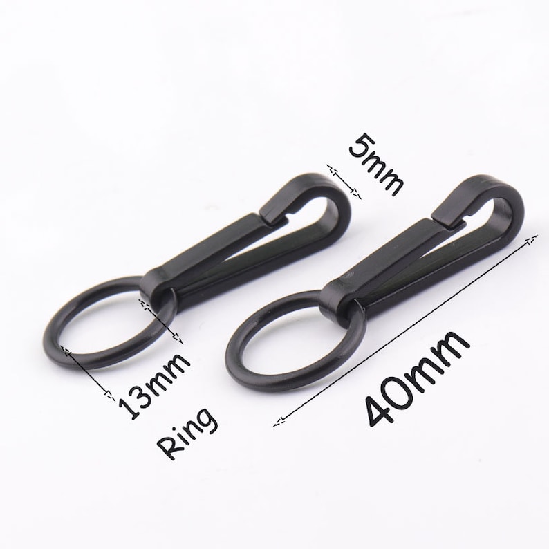 8pcs Tiny snap Pet collar buckle Plastic release buckle for key rings keychains finding with 13mm rings